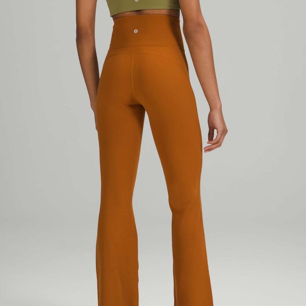 Lululemon Groove Super-High-Rise Flared Pant Nulu Butternut Brown